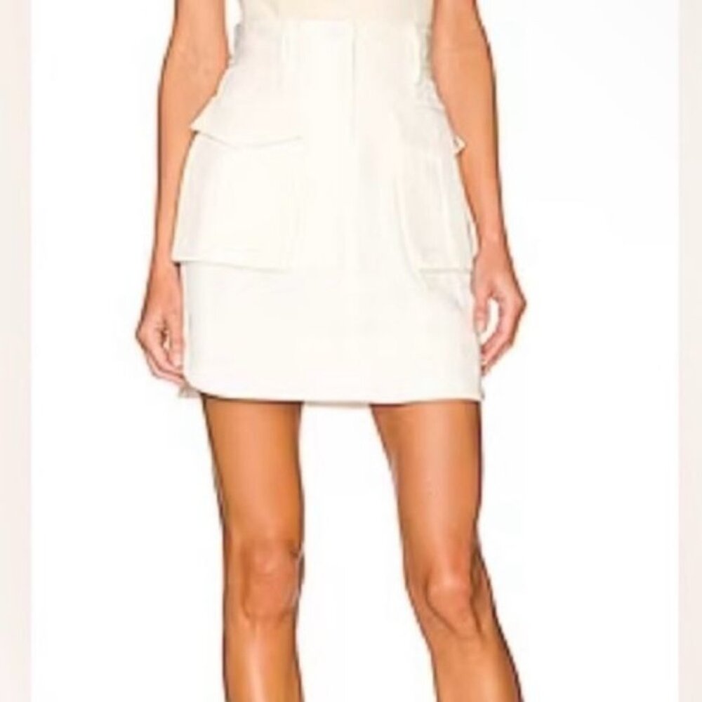 Shona Joy Utility Mini Skirt in Ivory, 2